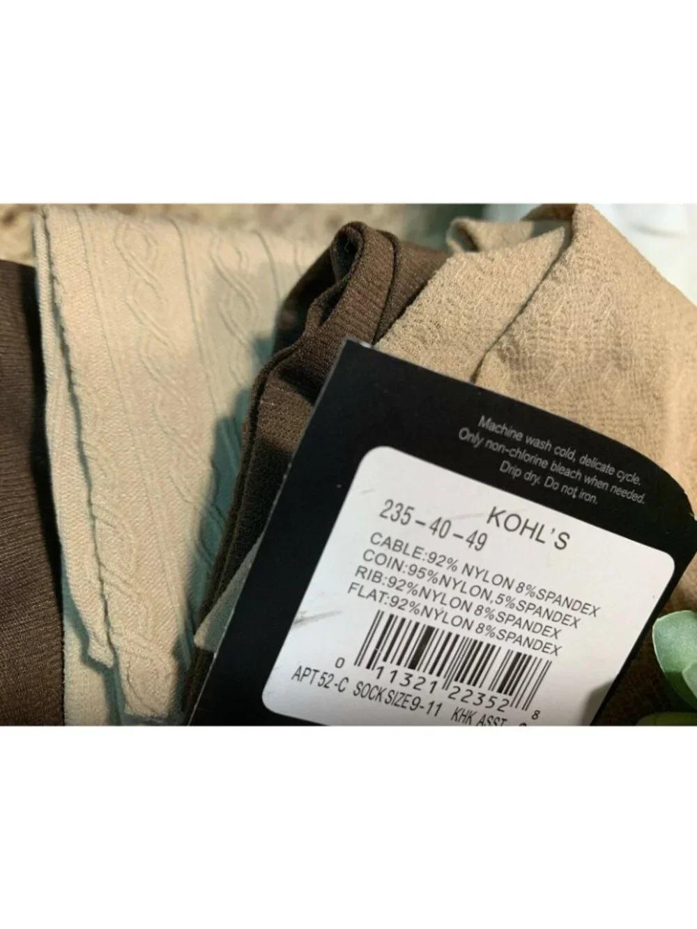6pk Socks Women's Trouser Socks 9-11 Knee High Brown Tan-2pk Knee High U11w